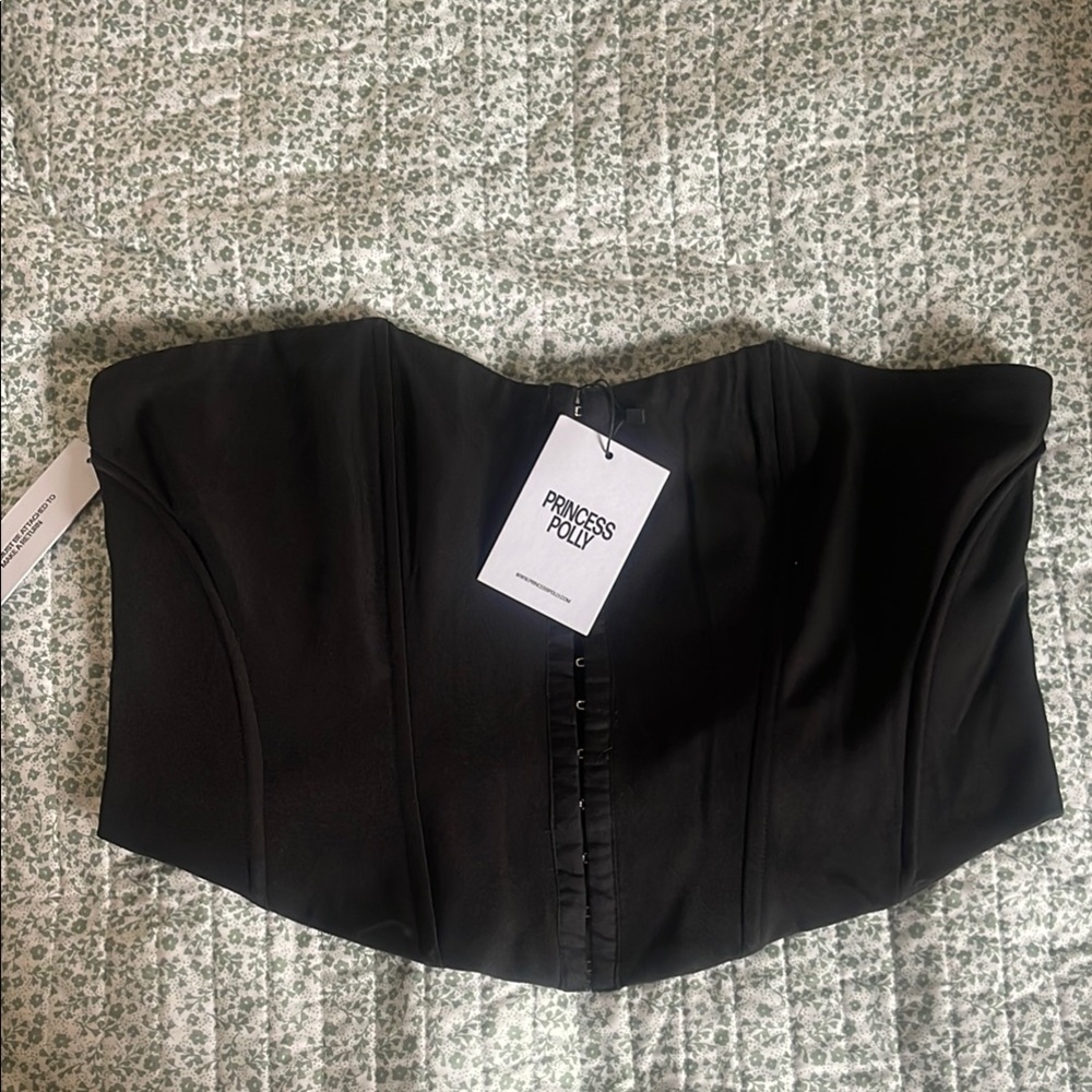 NWT Princess Polly Black Corset Top